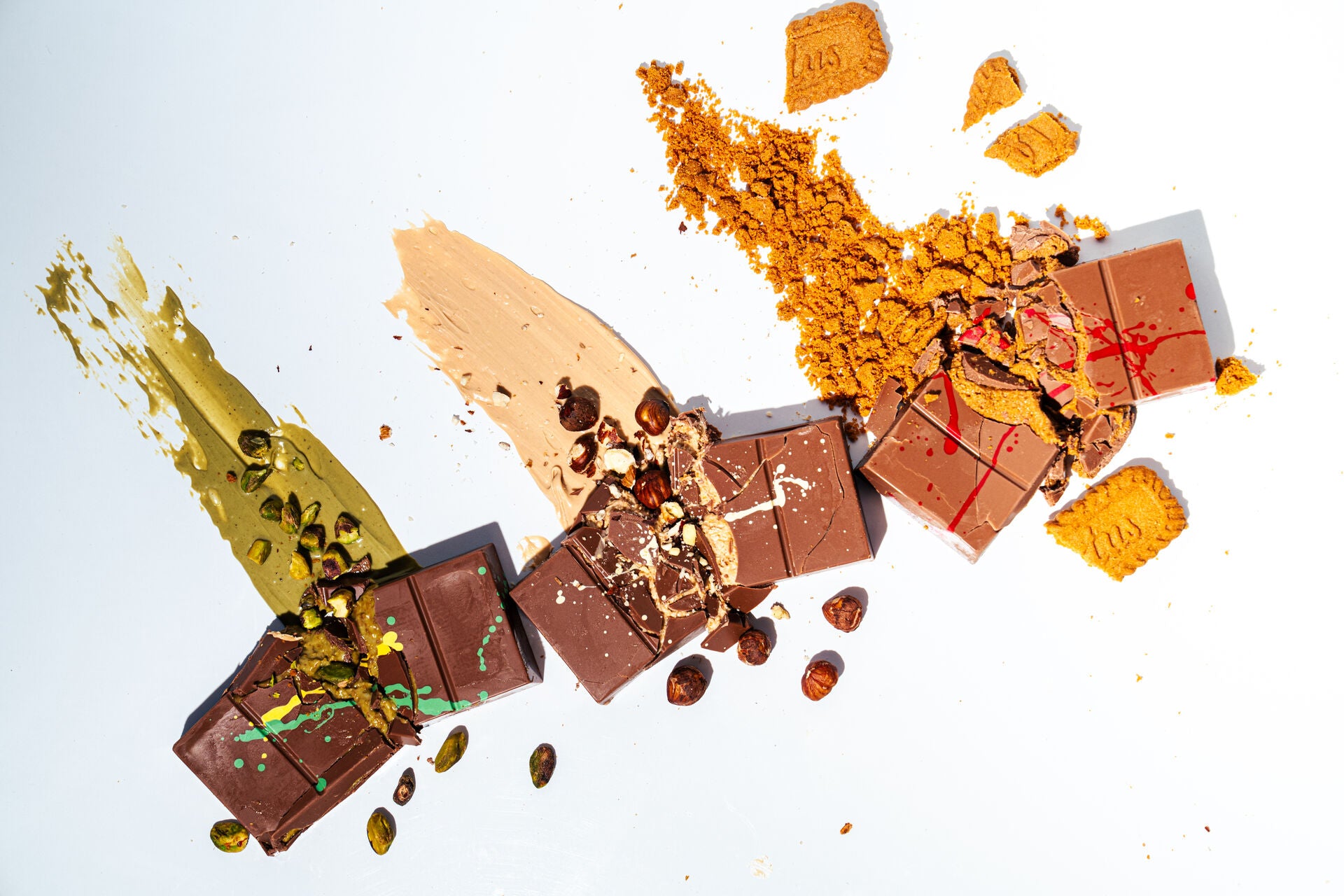 3 BARS BUNDLE : Dark Chocolate Pistachio, Milk Chocolate Hazelnut and Milk Chocolate Lotus